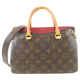 Borsa Louis Vuitton Monogram Pallas BB Marrone Fuschia
