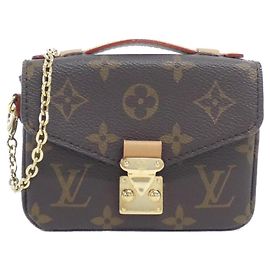 Bolsa de Ombro Louis Vuitton Monogram Micro Metis Marrom