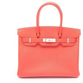 Hermès Bolsa Hermes Birkin 30 em couro Epsom Rosa Vermelho