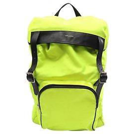 Yves Saint Laurent Hunting Rocksack Backpack Handbag Black Green