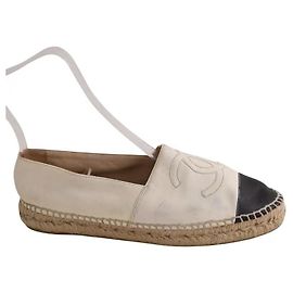Chanel Espadrilles Beige Leather Size 37 Beige