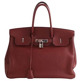 Hermès Bolso Birkin 35 burdeos Burdeos