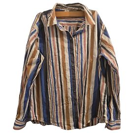 Hugo Boss BOSS Camisa listrada multicolorida Marrom Rosa Branco Azul Cinza