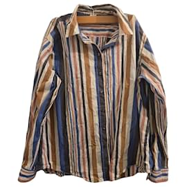 Hugo Boss BOSS Camicia a righe multicolore Marrone Rosa Bianco Blu Grigio