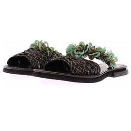 Dries Van Noten Sandales en corde et sequins Brown
