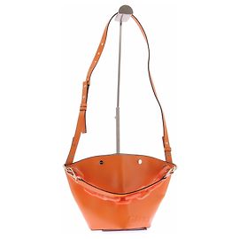 Ganni Orange Leather Handbag Orange