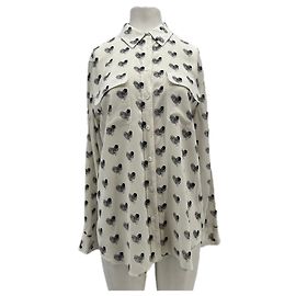 Equipment Camicia bianca con cuori Bianco