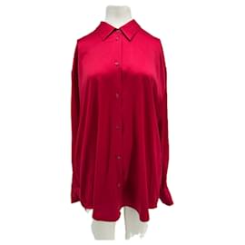 DMN Camicia di seta rossa Rosso