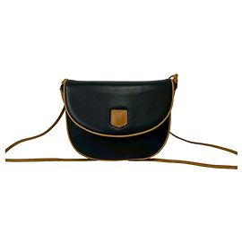 Céline Borsa a tracolla in pelle Celine Vintage Triomphe Logo Marrone Nero