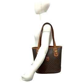Céline Sac CELINE Vintage Macadam Blazon Triomphe Logo Marron