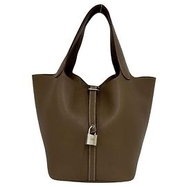 Hermès Sac à main cabas HERMES Picotin Lock MM Mini Beige