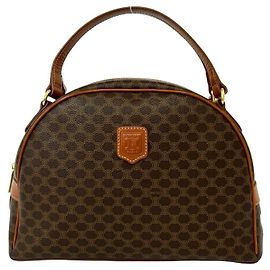 Céline Sac à main Celine Vintage Macadam Blazon Triomphe Logo Marron