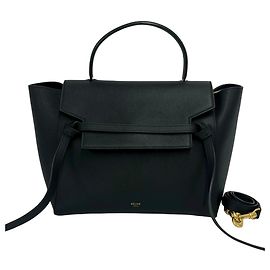 Céline Celine Belt Bag Mini Leather Handbag Black
