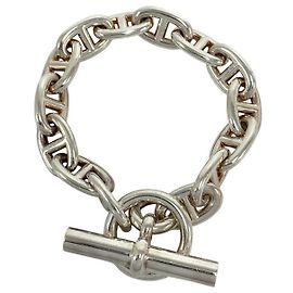 Hermès Pulsera Hermes Chaine d'Ancre MM Plata