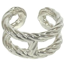 Hermès Hermes Chaine d'Ancre Area 2 Ring Silvery