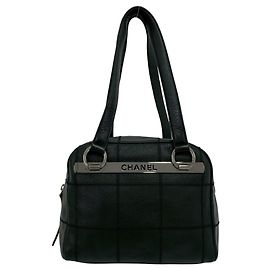 Borsa Chanel Chocolate Bar in pelle caviar Nero