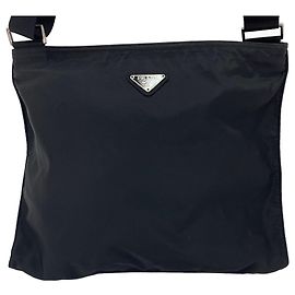 Borsa a tracolla in nylon nero Prada Nero