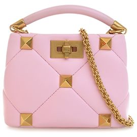 Sac Valentino Pink Small Nappa Roman Stud The Handle Rose