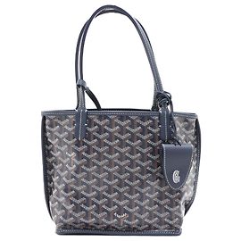 Goyard Blue Mini Goyardine Reversible Anjou Bleu Bleu Marine