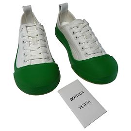 Sneaker Vulcan Bottega Veneta – Bianco Ottico / Parakeet – 41 (Unisex) Bianco Verde