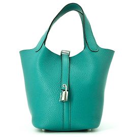 Hermès Sac à main Hermes Picotin Lock PM en vert Malachite Vert