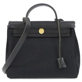 Hermès Hermes Herbag Zip PM Handtasche Schwarz