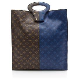 Tote Louis Vuitton Split Monogram Eclipse Canvas N/S Bleu