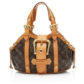 Louis Vuitton Vintage Limited Edition Monogram Canvas Theda GM Satchel Marron
