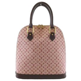 Louis Vuitton Monogram Mini Alma O Handbag Red