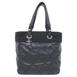 Chanel Paris Biarritz Line 34208 Handbag Black