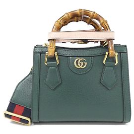 Borsa Gucci Diana in pelle verde Verde