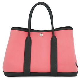 Hermès Sac cabas Hermes Garden TPM Rose Vert foncé