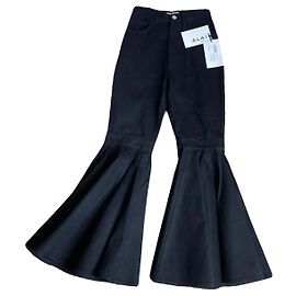 Alaïa Black Flared Denim Trousers Black