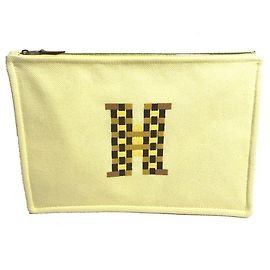 Pochette Hermès H Tissage Jaune