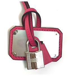 Hermès Colar com pingente Hermes O'Kelly GM Prata Rosa
