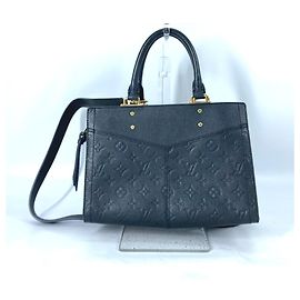 Louis Vuitton Monogram Empreinte Three PM Schultertasche Marineblau