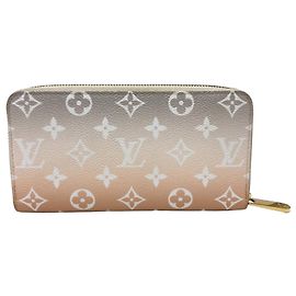 Louis Vuitton Monogram Giant Zippy Wallet White Orange