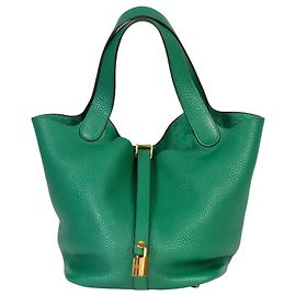 Hermès Hermes Picotan Lock MM Handtasche Grün