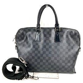 Borsa Port Document Jour Louis Vuitton Damier Graphite Nero