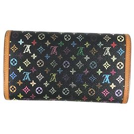 Louis Vuitton Monogram Multicolore Tri-fold Wallet Black