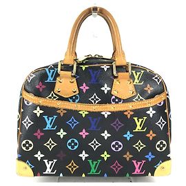 Louis Vuitton Monogram Multicolor Trouville Handbag Black Multiple colors