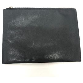 Pochette en cuir Saint Laurent Star Patch Noir