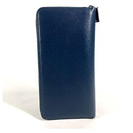 Prada 2ML220 Saffiano Leather Long Wallet Navy blue