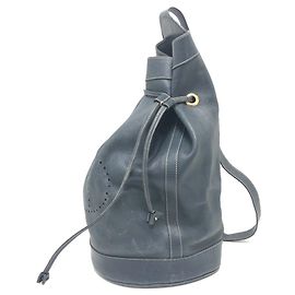 Hermès Hermes Navy Leather Shoulder Bag Navy blue