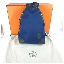 Hermès Hermes H Sac Addo All Back Backpack Black Blue