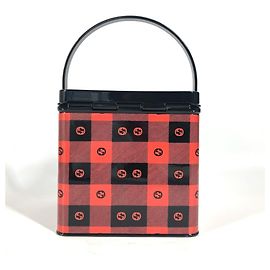 Gucci 634132 Borsa Vanity Box Nero Rosso