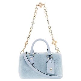 Louis Vuitton Nano Speedy Handtasche Hellblau
