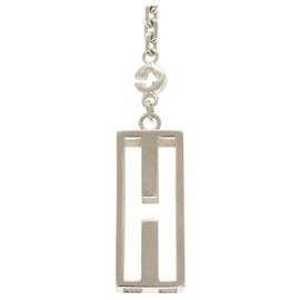 Hermès Chaveiro Hermes Vintage Logo Prata Prata