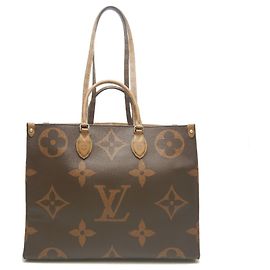 Sac cabas Louis Vuitton Monogram Giant OnTheGo GM Marron