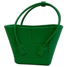 Borsa a secchiello Bottega Veneta in gomma verde Verde